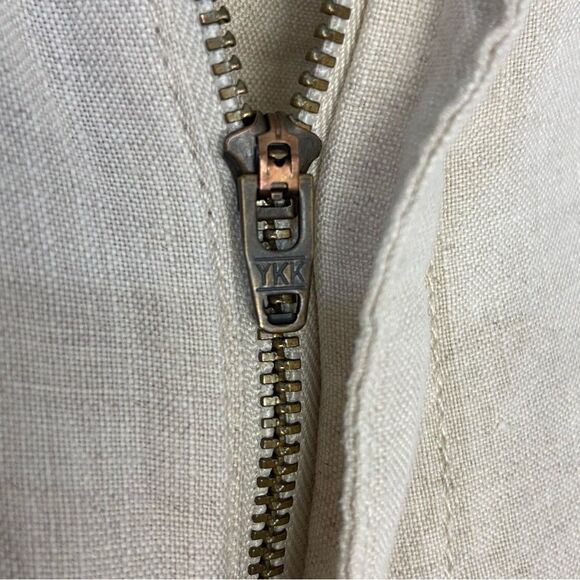 Caribbean Men’s 38 Linen Cargo Trousers Cream Relaxed Vacation Resort Cruise - Picture 10 of 14